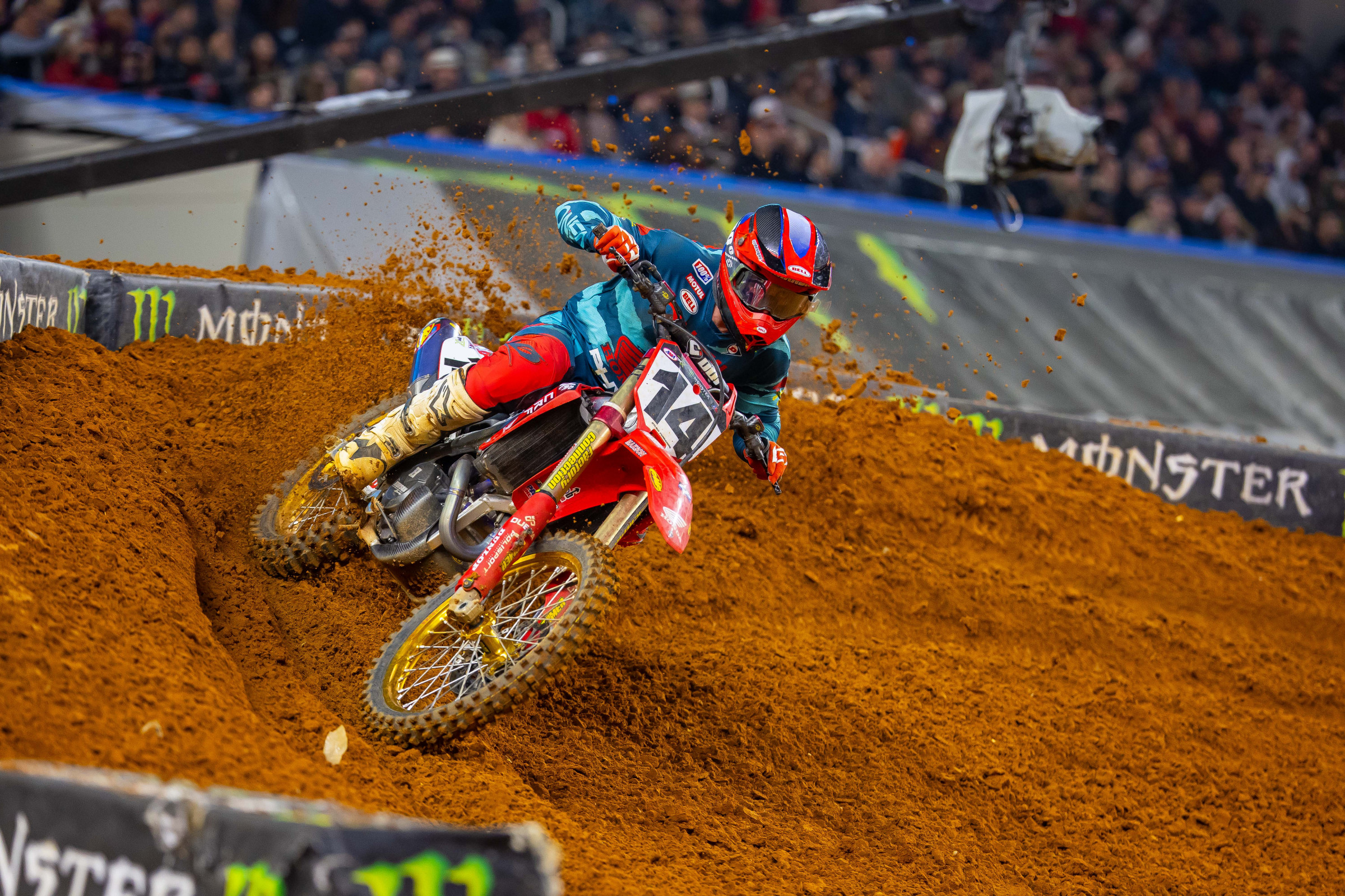 The dirt sure looked tacky, but riders informed that it was not.