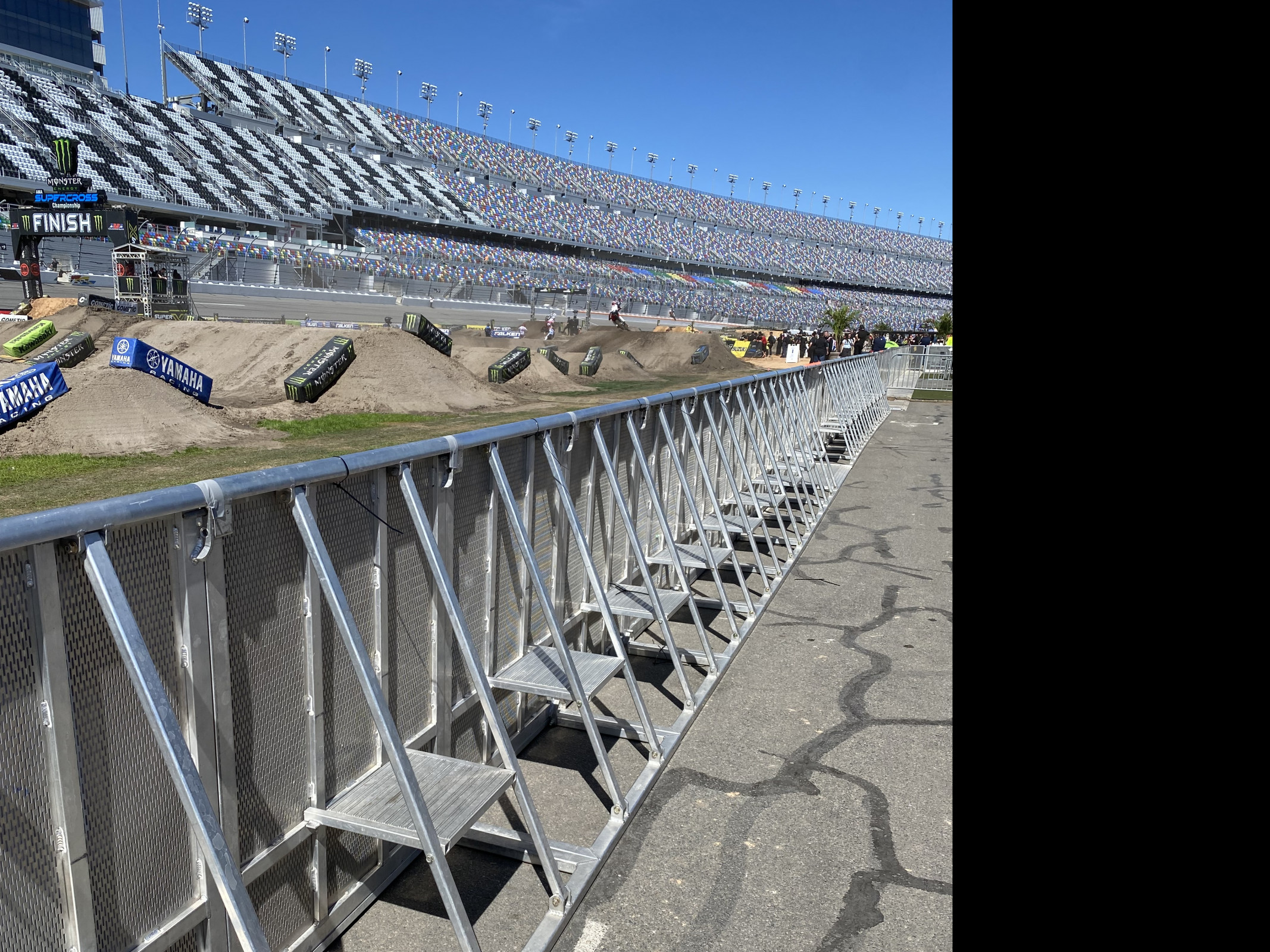 New fencing that should keep the crowds back.